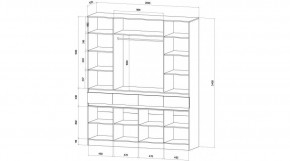 ЛЕНОРА Спальный гарнитур (модульный) графит в Кунгуре - kungur.ok-mebel.com | фото 9