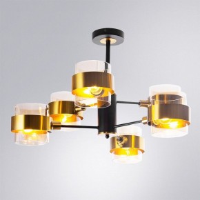 Люстра на штанге Arte Lamp Carlo A8205SP-6BK в Кунгуре - kungur.ok-mebel.com | фото 2