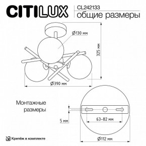 Люстра на штанге Citilux Ronny CL242133 в Кунгуре - kungur.ok-mebel.com | фото 7