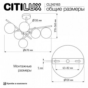 Люстра на штанге Citilux RONNY CL242163 в Кунгуре - kungur.ok-mebel.com | фото 12