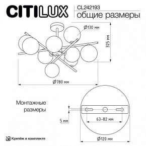 Люстра на штанге Citilux Ronny CL242193 в Кунгуре - kungur.ok-mebel.com | фото 8