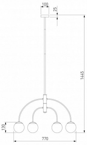 Люстра на штанге Eurosvet Cenacolo 30179/4 черный в Кунгуре - kungur.ok-mebel.com | фото 3