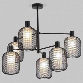 Люстра на штанге Eurosvet Voile 30191/6 черный в Кунгуре - kungur.ok-mebel.com | фото