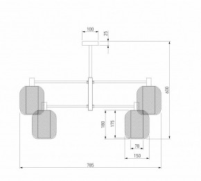 Люстра на штанге Eurosvet Voile 30191/6 черный в Кунгуре - kungur.ok-mebel.com | фото 3