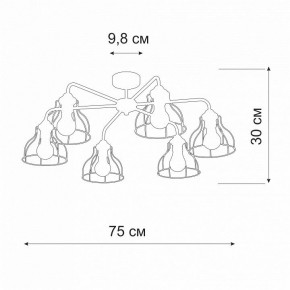 Люстра на штанге Vitaluce V3102 V3102-1/6PL в Кунгуре - kungur.ok-mebel.com | фото 2
