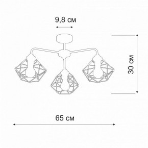Люстра на штанге Vitaluce V4258 V4258-0/3PL в Кунгуре - kungur.ok-mebel.com | фото 2