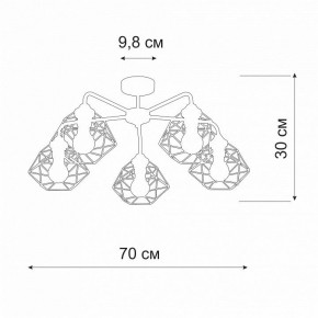 Люстра на штанге Vitaluce V4258 V4258-0/5PL в Кунгуре - kungur.ok-mebel.com | фото 2