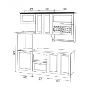 МИЛАНО Кухонный гарнитур 2,0 м Компоновка №3 в Кунгуре - kungur.ok-mebel.com | фото 6