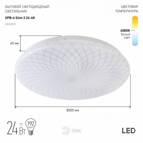 Накладной светильник Эра Slim SPB-6 Slim 3 24-4K в Кунгуре - kungur.ok-mebel.com | фото 2
