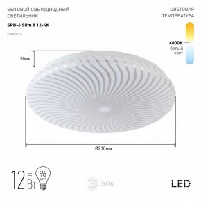 Накладной светильник Эра Slim SPB-6 Slim 8 12-4K в Кунгуре - kungur.ok-mebel.com | фото 2