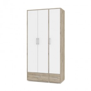ОЛИВИЯ О32 Шкаф 3-х дверный (дуб серый/белый) в Кунгуре - kungur.ok-mebel.com | фото