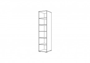 Пенал НЕНСИ (Крафт золотой/Белый глянец) в Кунгуре - kungur.ok-mebel.com | фото 2