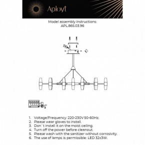 Подвесная люстра Aployt Bernadet APL.865.03.96 в Кунгуре - kungur.ok-mebel.com | фото 2