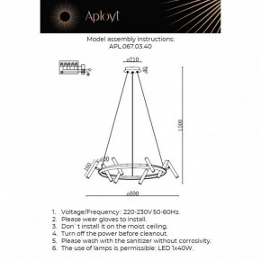 Подвесная люстра Aployt Honor APL.067.03.40 в Кунгуре - kungur.ok-mebel.com | фото 12