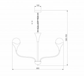 Подвесная люстра Eurosvet Calyx 60169/6 никель в Кунгуре - kungur.ok-mebel.com | фото 3