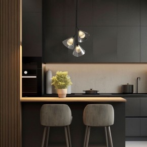 Подвесная люстра Eurosvet Enigma 70161/3 черный в Кунгуре - kungur.ok-mebel.com | фото 3