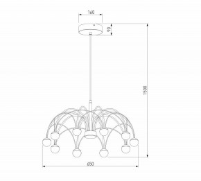 Подвесная люстра Eurosvet Ragno 90034/10 LED черный в Кунгуре - kungur.ok-mebel.com | фото 5
