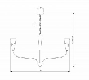 Подвесная люстра Eurosvet Rhyton 60167/6 латунь в Кунгуре - kungur.ok-mebel.com | фото 5