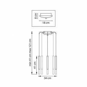 Подвесная люстра Lightstar Tubo L5T747133 в Кунгуре - kungur.ok-mebel.com | фото 3