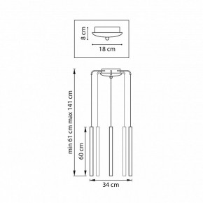 Подвесная люстра Lightstar Tubo L5T747347 в Кунгуре - kungur.ok-mebel.com | фото 3