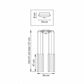 Подвесная люстра Lightstar Tubo L8T747243 в Кунгуре - kungur.ok-mebel.com | фото 3