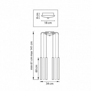 Подвесная люстра Lightstar Tubo L8T747343 в Кунгуре - kungur.ok-mebel.com | фото 3