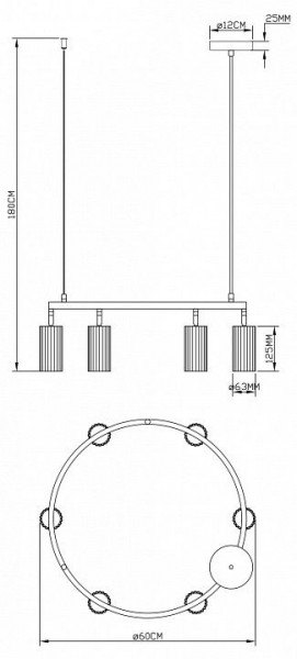 Подвесная люстра Moderli Cora V11601-6P в Кунгуре - kungur.ok-mebel.com | фото 7