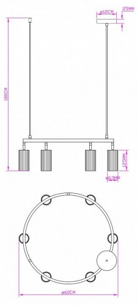 Подвесная люстра Moderli Cora V11602-6P в Кунгуре - kungur.ok-mebel.com | фото 5