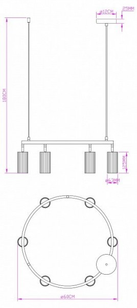 Подвесная люстра Moderli Cora V11603-6P в Кунгуре - kungur.ok-mebel.com | фото 6