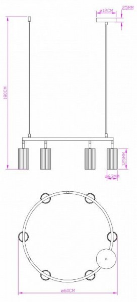 Подвесная люстра Moderli Cora V11604-6P в Кунгуре - kungur.ok-mebel.com | фото 6