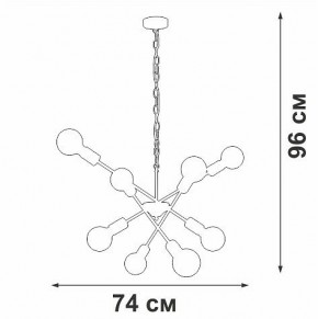 Подвесная люстра Vitaluce V4750 V4750-1/8 в Кунгуре - kungur.ok-mebel.com | фото 2