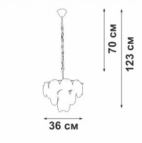 Подвесная люстра Vitaluce V5888 V5888-8/7 в Кунгуре - kungur.ok-mebel.com | фото 3