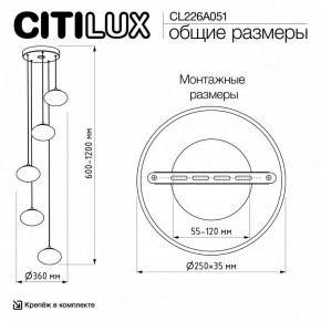 Подвесной светильник Citilux Atman Smart CL226A051 в Кунгуре - kungur.ok-mebel.com | фото 10