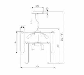 Подвесной светильник Eurosvet Claire 60170/8 золото Smart в Кунгуре - kungur.ok-mebel.com | фото 5