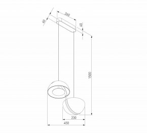 Подвесной светильник Eurosvet Emisfero 50083/2 LED золото в Кунгуре - kungur.ok-mebel.com | фото 4