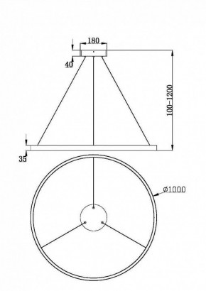 Подвесной светильник Maytoni Rim MOD058PL-L54BK в Кунгуре - kungur.ok-mebel.com | фото 4