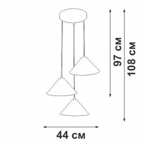 Подвесной светильник Vitaluce V3093 V3093-0/3S в Кунгуре - kungur.ok-mebel.com | фото 2