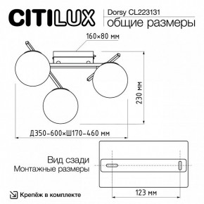 Потолочная люстра Citilux Dorsy CL223131 в Кунгуре - kungur.ok-mebel.com | фото 11