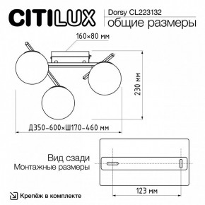 Потолочная люстра Citilux Dorsy CL223132 в Кунгуре - kungur.ok-mebel.com | фото 12