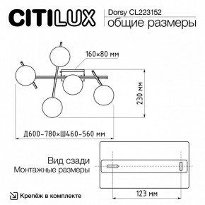 Потолочная люстра Citilux Dorsy CL223152 в Кунгуре - kungur.ok-mebel.com | фото 10