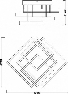 Потолочная люстра Escada Union 10229/4LED Black в Кунгуре - kungur.ok-mebel.com | фото 6