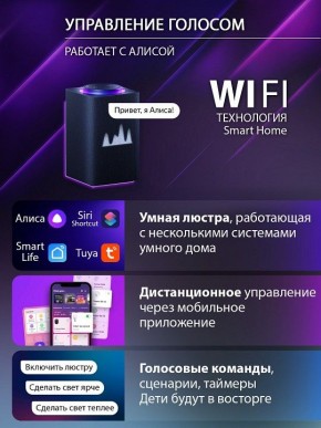 Потолочная люстра Natali Kovaltseva OLIMP LED SMART 84005 в Кунгуре - kungur.ok-mebel.com | фото 7