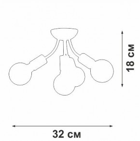 Потолочная люстра Vitaluce V3927 V3927-1/4PL в Кунгуре - kungur.ok-mebel.com | фото 6
