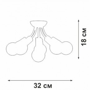 Потолочная люстра Vitaluce V3927 V3927-1/6PL в Кунгуре - kungur.ok-mebel.com | фото 6