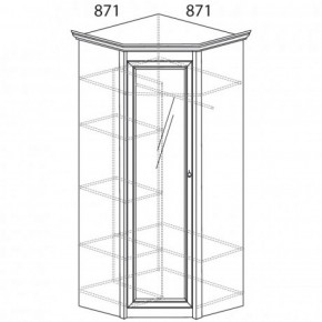 Шкаф угловой №641 "Флоренция" Фасад глухой (угол 871*871) Дуб оксфорд в Кунгуре - kungur.ok-mebel.com | фото 2
