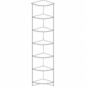 Шкаф угловой открытый №618 "Инна" Денвер темный в Кунгуре - kungur.ok-mebel.com | фото 2