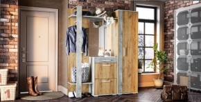 Прихожая Кензо (крафт/бетон) вешалка+шкаф в Кунгуре - kungur.ok-mebel.com | фото