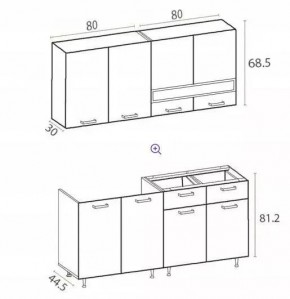 РИО-2 ЛДСП Кухонный гарнитур 1,6 м в Кунгуре - kungur.ok-mebel.com | фото 7