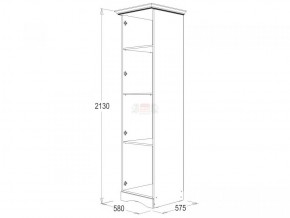 Шкаф 1-но дверный для белья Ольга 1Н в Кунгуре - kungur.ok-mebel.com | фото 2