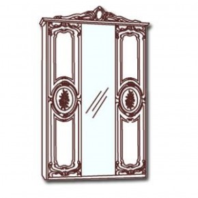 Шкаф 3-х дверный с зеркалами (01.143) Роза (могано) в Кунгуре - kungur.ok-mebel.com | фото 1